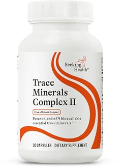Seeking Health Spårmineralkomplex II - Essentiella Mikronäringsämnen för Optimal Hälsa - Spårmineraltillskott för Att Upprätthålla Vätskebalansen - Mineraltillskott - 30 Vegetariska Kapslar