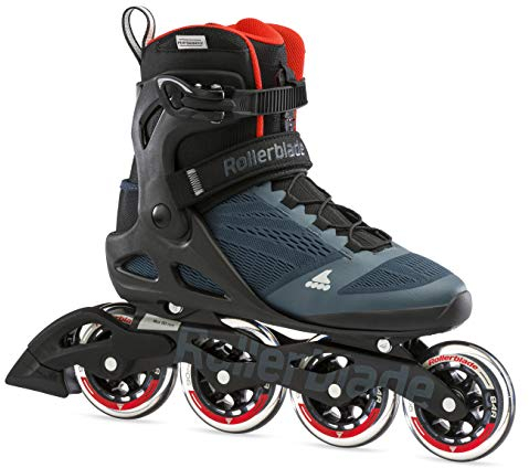 Rollerblade Herren Macroblade 90 Inlineskate, Blau/Orange, EU: 42.5 (UK: 8.5 / US: 9.5)