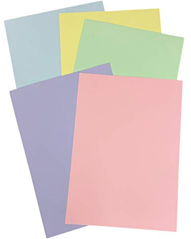 DJP Pastell A4 160GSM färgat kort 50 ark paket blandade färger