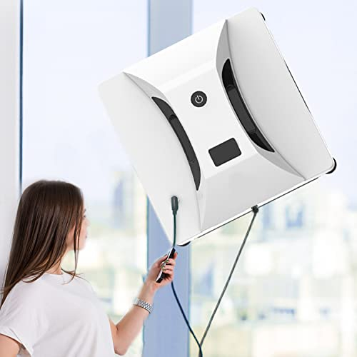 UIBAO Robot Laveur Vitre Automatique,Robot Nettoyeur Vitre,Triple Système de Sécurité,Démarrage à Un Bouton + Télécommande + Contrôle App,pour Toutes Les Surfaces Lisses