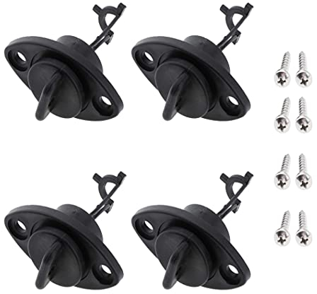 Amindz 4 Stücke Kajak Ablassschraube,Marine-Ablassschraube,Kajak Kanu Boot Zubehör,Kajak Ablassschraube Zubehör,Kajak Hardware Stecker,mit 8 Schrauben für Kanu Boot Beiboot Kajak