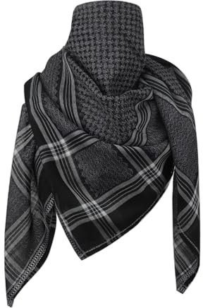 Afinder Men Boys Large Arab Shemagh Turban Bandana Headscarf Breathable Soft Muslim Hijab Headband Shawl Keffiyeh Arabic Scarf Headcover
