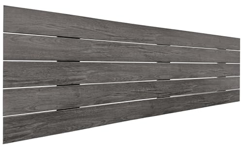 DHOME Sänggavel i Återvunnet MDF-Trä Horisontell Pallstil Pallbädd Inkluderar Beslag (150x46 Palet 5, Askträ)