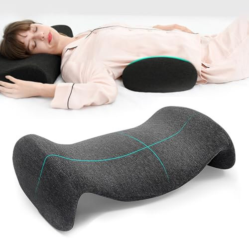 EHIOG Lendenwirbelkissen Memory Foam, Ergonomisches Rückenkissen für Bett/Stuhl/Auto, Lumbalkissen zur Druckentlastung & Schmerzlinderung, Ischias Kissen für Bürostuhl/Autositz