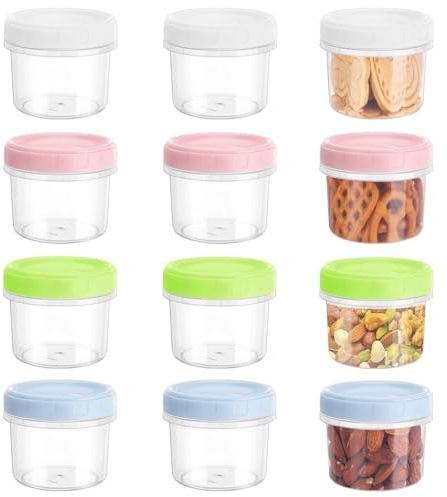 Small Food Containers with Lids, 12PCS Small Food Containers 8oz /250ml