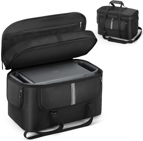EUGOOCX Soft Carrying Bag Compatible with DJI Power 1000 Portable Power Station, Storage Case Cover for Outdoor Power, Charging Cable and Accessories