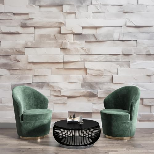 JSCWDET Papel Tapiz Fotográfico 150 × 105 Cm（Anchura × Altura,Diseño De Pared De Ladrillo Simple Papel Tapiz Decorativo, Tela De Seda Decoración De Pared Sala Cuarto Pared De Piedra Marrón Claro