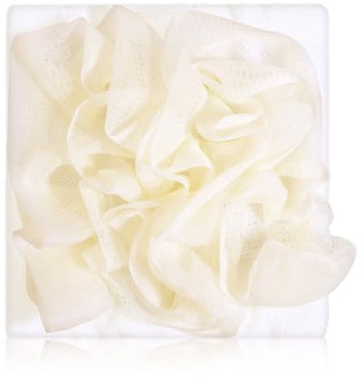 2 in 1 Shower Puff, Bar Soap Loofah, Shower Scrunchie, Bath Sponge Showers Scrubber, Double Sided Showers Washcloths with Drawstring for Cleansing and Smooth Skin (Beige)