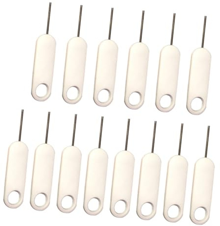 Toddmomy Set di 20 Spilli Espulsione Scheda Sim in Acciaio Inossidabile e Plastico, Leggeri e Facili da Trasportare, Accessorio per Rimozione Sim di Telefoni Cellulari