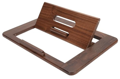 ZAICOLER Stativ för Surfplatta och Bärbar Dator 2 Vinkelinställningar Unik ådring Av Valnötsträ Hoppbart Stativ Surfplatta och Teckning med Valnötsträkonstruktion Förstärkt Design