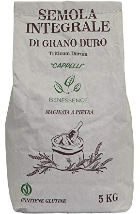 Benessence - Semola Integrale di Grano Duro Cappelli - 5 kg
