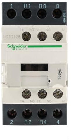 Schneider Electric, TeSys D contactor - 4P(2 NO + 2 NC) - AC-1 - <= 440 V 25 A - 230 V AC coil, LC1D128P7