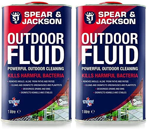 Spear & Jackson Outdoor Fluid 2 x 1L Outdoor Cleaner and Disinfectant