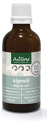 AniForte Algenöl für Pferde, Hunde & Katzen 50 ml – Hochkonzentriertes, veganes Omega-3 Öl aus Algen unterstützt Gelenke, Stoffwechsel, Fell & Haut