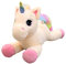 Trayosin Plüsch Einhorn Kuscheltier 40/60cm hoch Super Weiches Einhorn Kissen-Stofftier Süße Plüschtier für Kinder Mädchen Puppe Geschenk (Beige Rosa,60cm)
