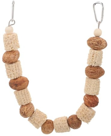 Housoutil Giocattolo Da Masticare Per Pappagalli Appeso Giocattolo Decorativo Per Uccelli Con Funzione Di Macinazione Adatto Diverse Taglie Di Pappagalli Promuove Esercizio e La