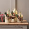Lights4fun 3er Set LED TruGlow® Weihnachtskerzen mit Winterlaub und Fernbedienung und Timer Batterie Weihnachtsdeko Tischdeko Weihnachten