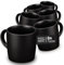 Moritz & Moritz NORDIC Kaffeetassen Set 6-teilig Schwarz - ca. 300ml aus hochwertigem Steinzeug - Stilvolles Design mit Henkel - Tassen mit Henkel für Kaffee, Tee, heiße Schokolade, Cappuccino