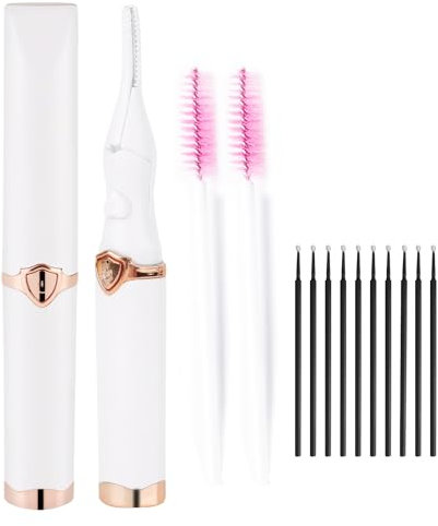 Wimpernzange Beheizbar Elektrische Wimpernzange Beheizt Wimpernzange Beheizbare Wimpernzange Heated Eyelash Curler Wimperncurler Beheizt 3 Temperaturmodi mit 2 Augenbrauenbürsten 10 Wattestäbchen