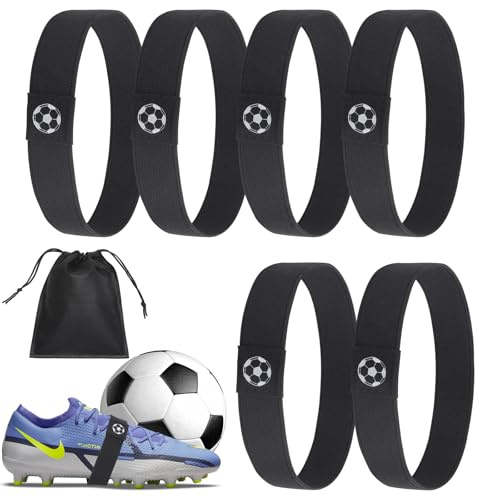 UOCAI Nastri di Fissaggio per Lacci da Calcio, 6 Pezzi Cinturini per Scarpe per Bambini e Adulti, Fermalacci per Triathlon non Slacciano per Calcio, Erba Sintetica con Sacchetto di Conservazione