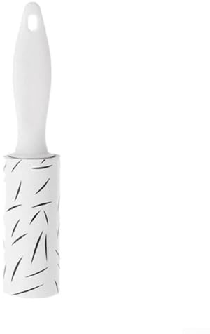 Bulevisiter Rodillo de pelusa con recambios para depilación de mascotas de ropa, tapicería y alfombras, para mango de plástico de larga duración, herramienta de limpieza de polvo, 2 unidades, blanco y