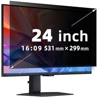 MokaZii Filtro de privacidad de nanoadsorción para Monitor de 24 Relación de Aspecto 16:9, Removible Anti Reflejo Privacy Antideslumbrante Protector para Monitor de 24
