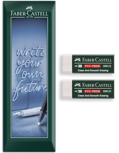 Faber-Castell Gomme blanche 7081N sans PVC | Gomme douce, propre, sans traces, non toxique pour l'école, le bureau et l'art – dans un emballage enveloppe (2)