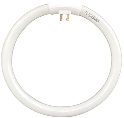 Generico Lampadina di Ricambio 12W T4 per Specchio da Trucco, Lampada Fluorescente Circolare da 5,5''