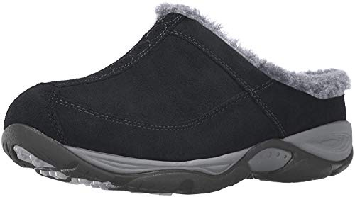 Easy Spirit Women's Exchange Mule, Black/Dark Grey Suede, 7.5 M US