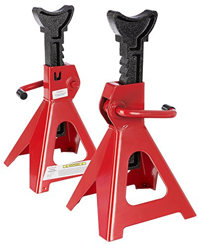 Arebos 2X Unterstellbock | 3000 kg Traglast | Hub 275-400 mm | 10-Fach höhenverstellbar | Stahl/Gusseisen|