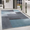 HomebyHome Teppich Wohnzimmer 120x170 cm Grau und Blau Kariert Design - Schlafzimmer Teppich Kurzflor Extra Weich Pflegeleicht Teppiche Waschbar für Küche Esszimmer - Carpet Living Room
