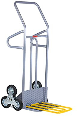 Svelt Carrello Saliscale Professionale in Acciaio con Pedana Ribaltabile – Ruote Mozzo Ferro, Piastra Sagomata per Gradini Sporgenti, Telaio Maggiorato, Portata 280 Kg