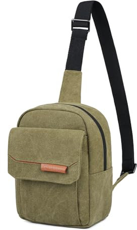 TULLIO Kamera Tasche Kleine Querkörper Tasche DSLR Spiegelreflexkamera Leinwand Sling Kameratasche Geldbörse Wasserdicht Kompatibel mit Nikon Sony für Männer und Frauen
