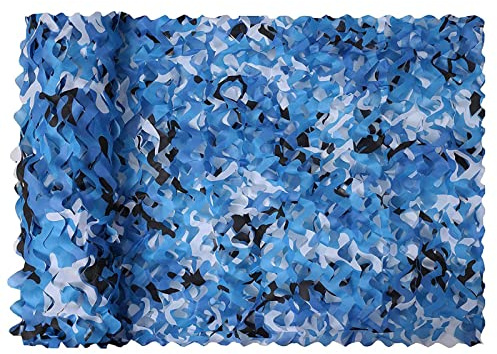 KOOEIN Camouflage Net,Military Camouflage Net,Hunting Camouflage Net,Shade Covers,Shooting Camping Decoration,Privacy Fence for Garden,Blue,1.5x2m/4.9x6.6ft