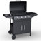BillyOh Matrix Gas BBQ Grill 4 Burner + Side Burner Stainless Steel Gas Barbecue with Side Table Shelves and Storage Outdoor Garden Camping Portable BBQ