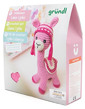 Gründl Häkelset Lama Lydia 18cm 6 Teile Kreativset Häkeln Nähen Nähset Bastelset