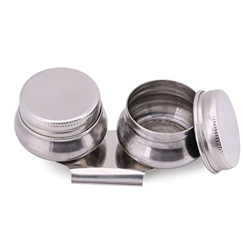 Runde Bürsten für Öl Terpentin Aquarell Edelstahl Große Doppel-Palette Tasse Lackierung Ölfarbe Megilp Terpentin Lösungsmittel Behälter mit Deckel