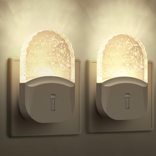 Briignite Nattlampa uttag, LED nattlampa dimbar med skymningssensor, 2 stycken 0,5 W eluttag ljus varm vit 3000 K nattlampa för barnrum, sovrum, trappa, kök, badrum, hall