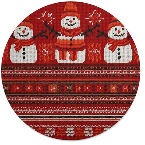 Rundes Strandtuch, Schneemann und gestreift, Weihnachtsdruck, Reisedecke, personalisierte Decke, Yoga-Decke, Mikrofaser, Strandtuch, dicke Tischdecke, Unisex