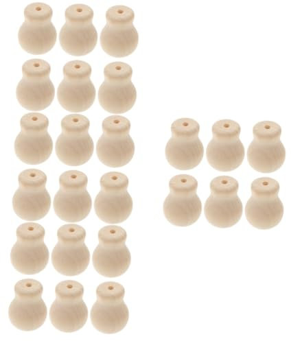 Cabilock 4 Sätze Jalousienschnur, Quastenknopf Blinde Kabelaufwicklung Griffe Für Vorhänge Ersatzkabel Fallen Zugschnur Zum Aufhängen Zubehör Für Jalousien Blindzugknopf Hölzern 6 Stück * 4