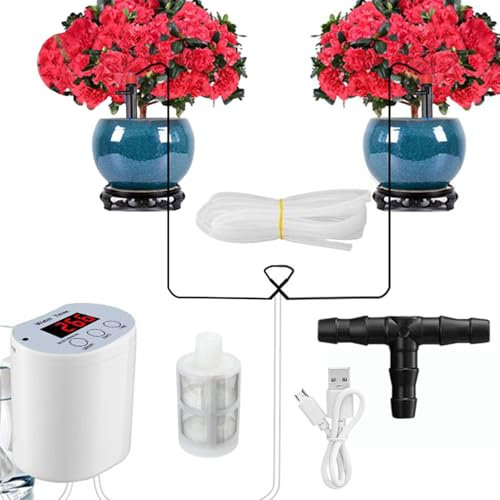 Système D'irrigation Automatique | Système d'Arrosage Autonome pour en Pot - Appareil D'arrosage Avec Protection Contre Les Coupures Pour D'intérieur Serre Balcon Jardinage