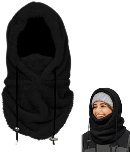 Termisk Fleece Huva Vinter, Varm Vindtät Skidmask, Termisk Fleecehuva Sport Skidmask, Vindtät Justerbar Varm Skidmasks För Utomhussport Skidåkning Motorcykel Camping Vandring Herr Och Dam