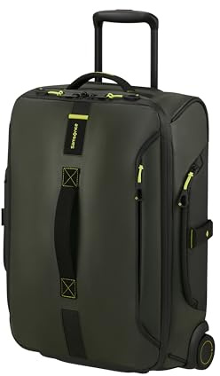 Samsonite Paradiver Light - Bolsa de Viaje con Ruedas (55 cm), Small, Equipaje de Mano, Repelente al Agua, Ligero, 48,5L, Verde (Jungle Green)