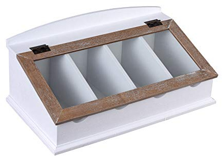 Vintage Besteckkasten „Villa Lotti“ – Shabby Weiß Landhausstil Besteckkiste aus Holz & MDF HMA33 Palazzo Exklusiv