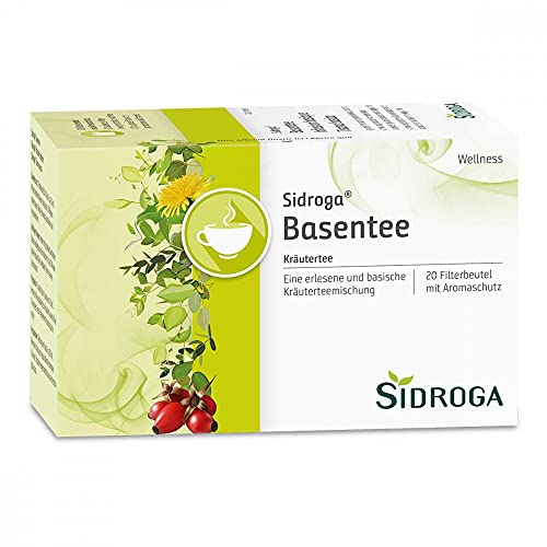 Sidroga Basentee: Wohltuender Tee aus basischen Kräutern wie Brennnessel, Fenchel, Melisse und Kümmel, 20 Filterbeutel mit je 1,5g