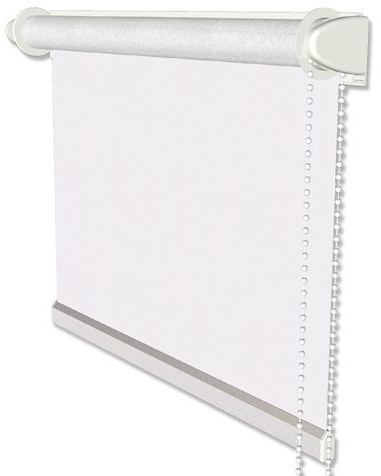 Interdeco Verdunkelungsrollos/Thermo-Rollo Weiß BxH 83,5 x 175 cm ohne Bohren (Klemmfix-Rollo), Seitenzugrollo mit Silberbeschichtung