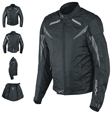 Giacca Lady Donna Tessuto Cordura Moto Protezione Manica Staccabile Nero XS
