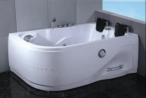 Bagno Italia Cabina de Hidromasaje 150x150, Ducha con Bañera para 2 puestos, Doble columna de hidromasaje, Radio y Cromoterapia