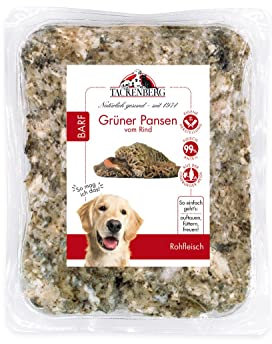 TACKENBERG Barf grüner Pansen vom Rind für Hunde - 14 x 500 g - leckeres Frostfleisch als Hundefutter in Premiumqualität - Gefrierfutter für deinen Vierbeiner - ohne Zusatzstoffe