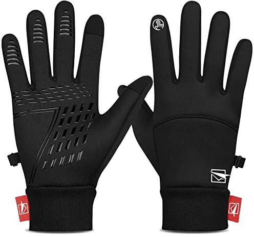 Yobenki Warme Handschuhe Herren Winterhandschuhe Fahrradhandschuhe Wasserabweisende Touchscreen Handschuhe Anti-Rutsch Laufhandschuhe für Männer Frauen zum Radfahren Wandern Klettern Outdoor